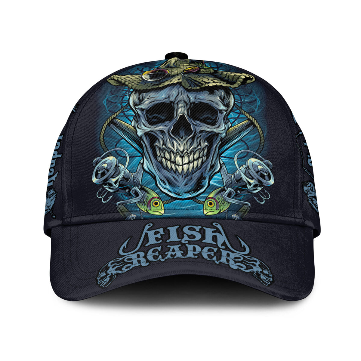 Love Skull Fishing Fish Reaper Classic Cap