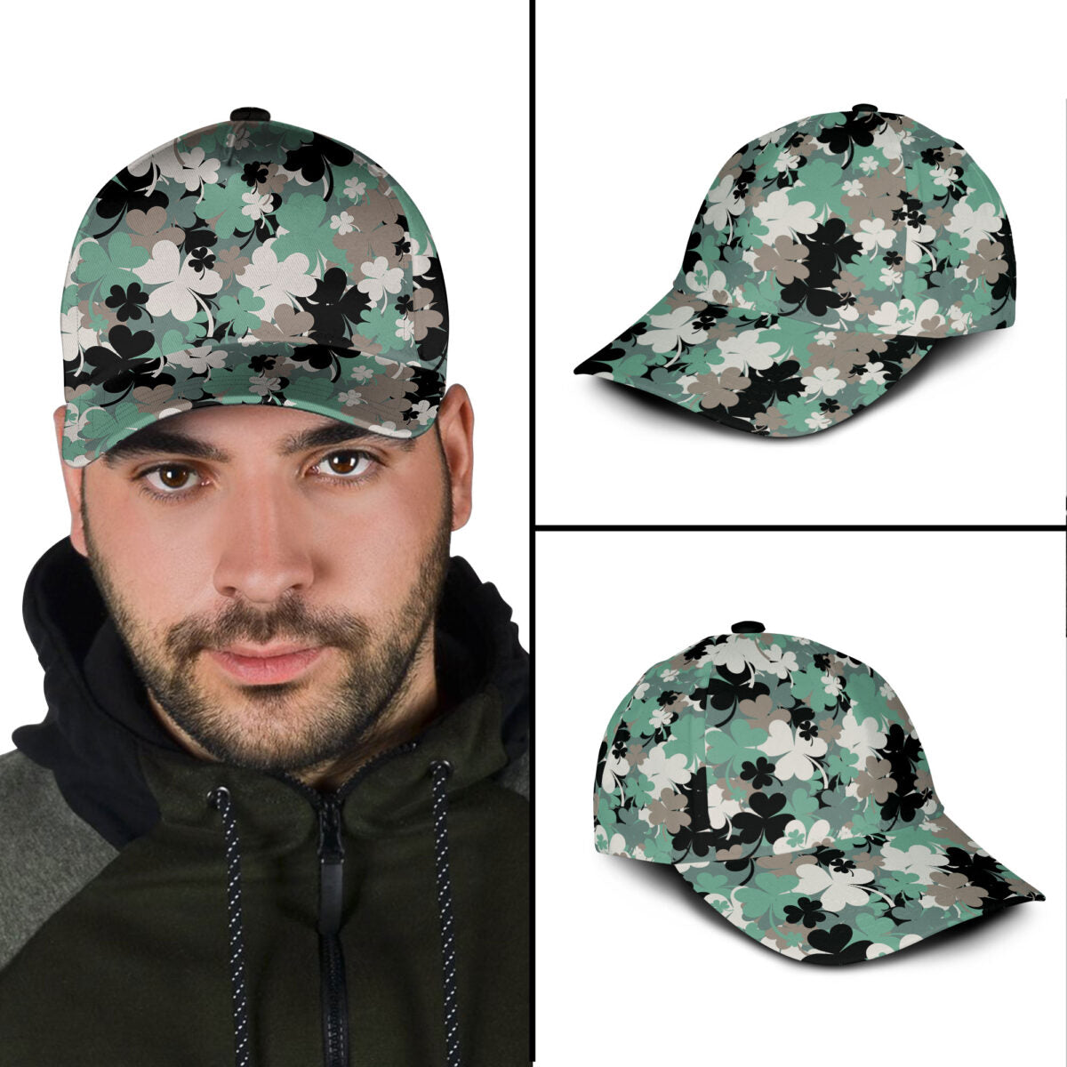 Beautiful Clover Patrick’s Day Camo Art Classic Cap