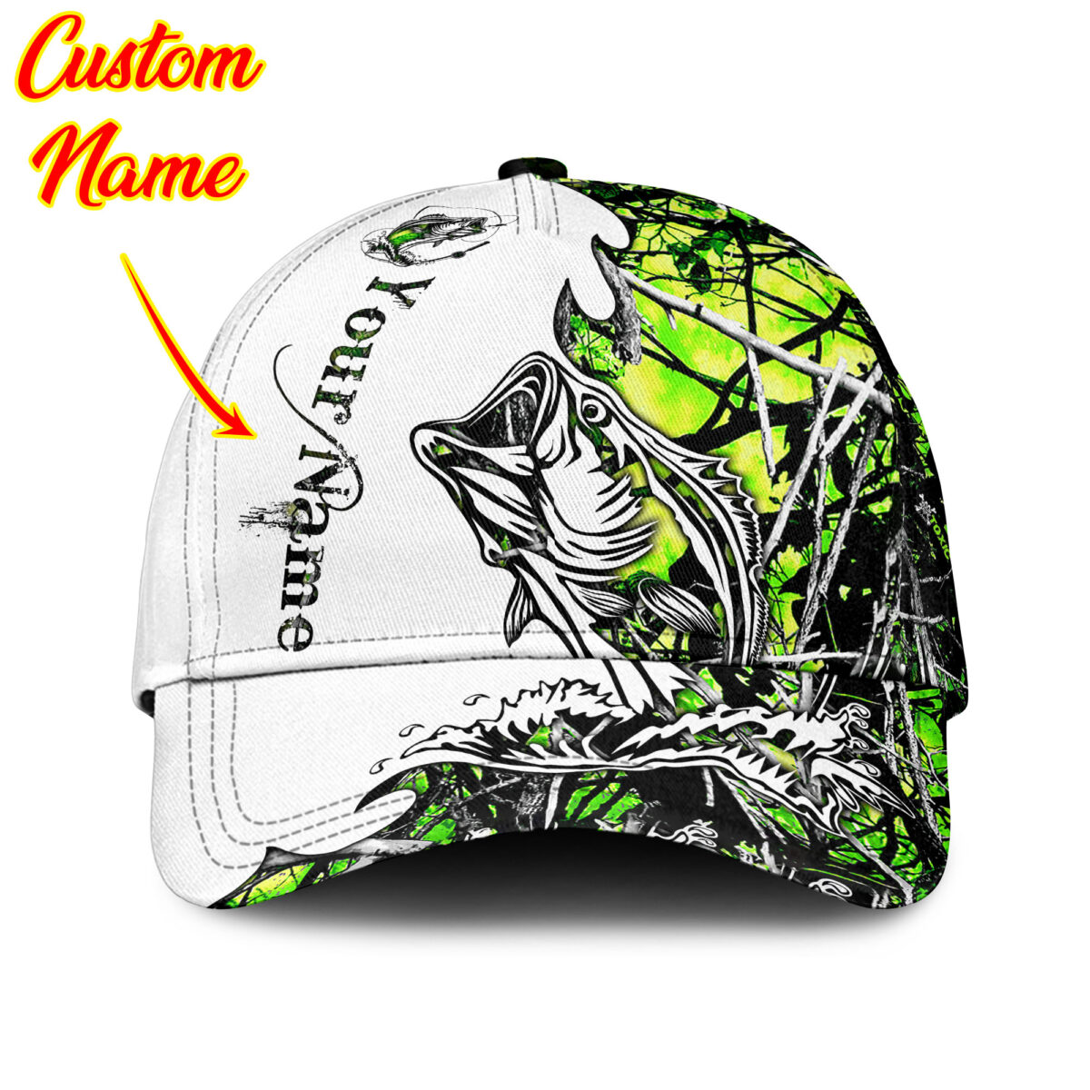 Personalized Your Name Love Fishing Classic Cap