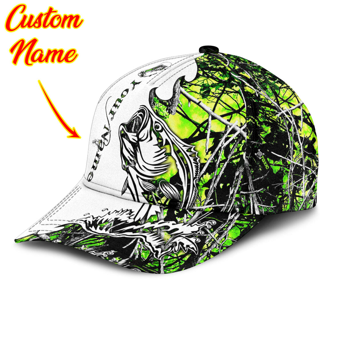 Personalized Your Name Love Fishing Classic Cap