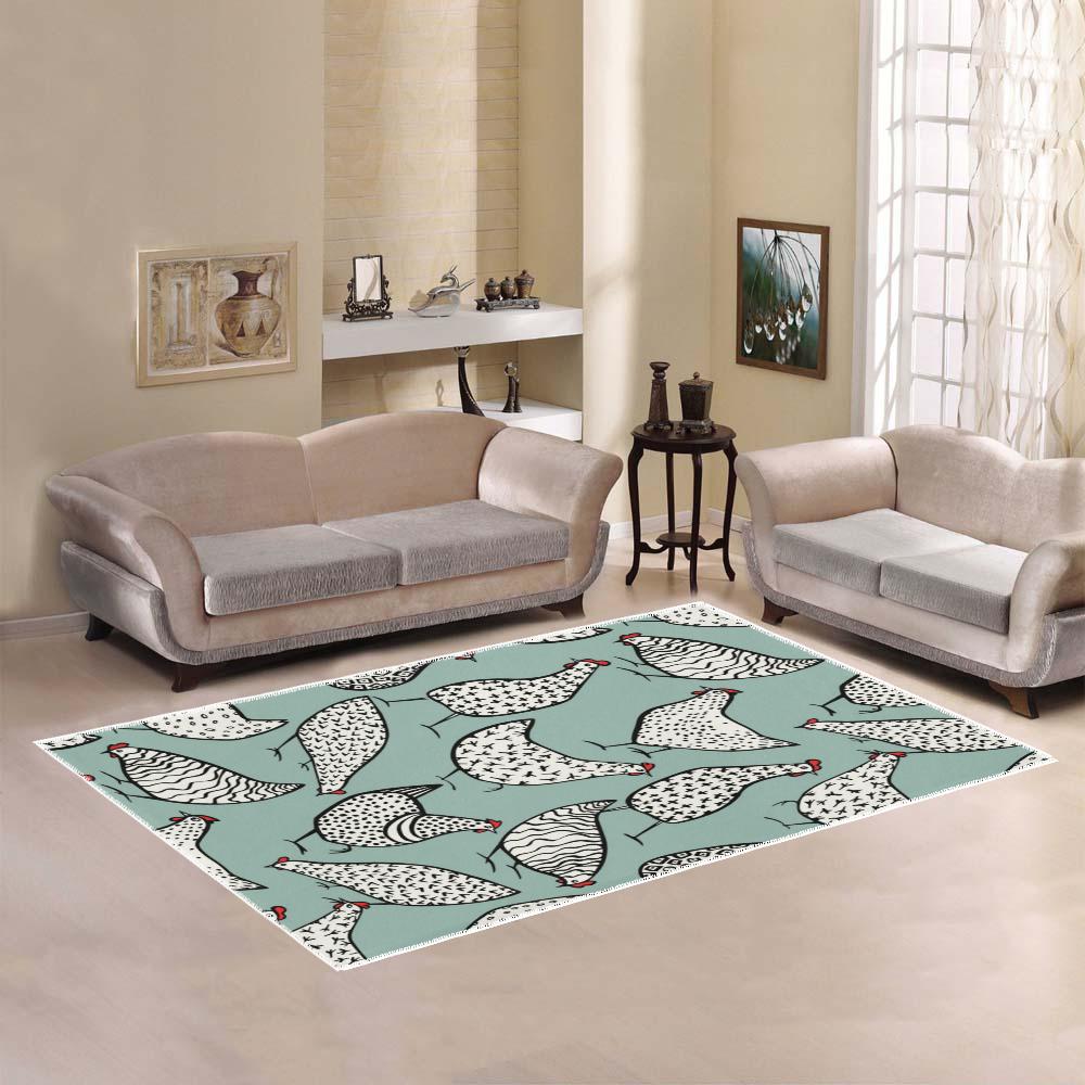 Chicken Hen Area Rug