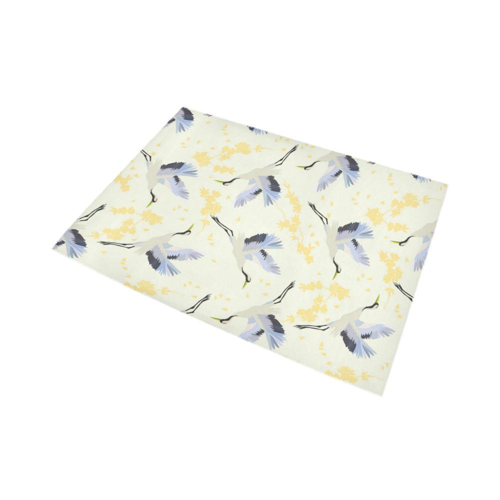 Japanese Red-crowned Crane Area Rug