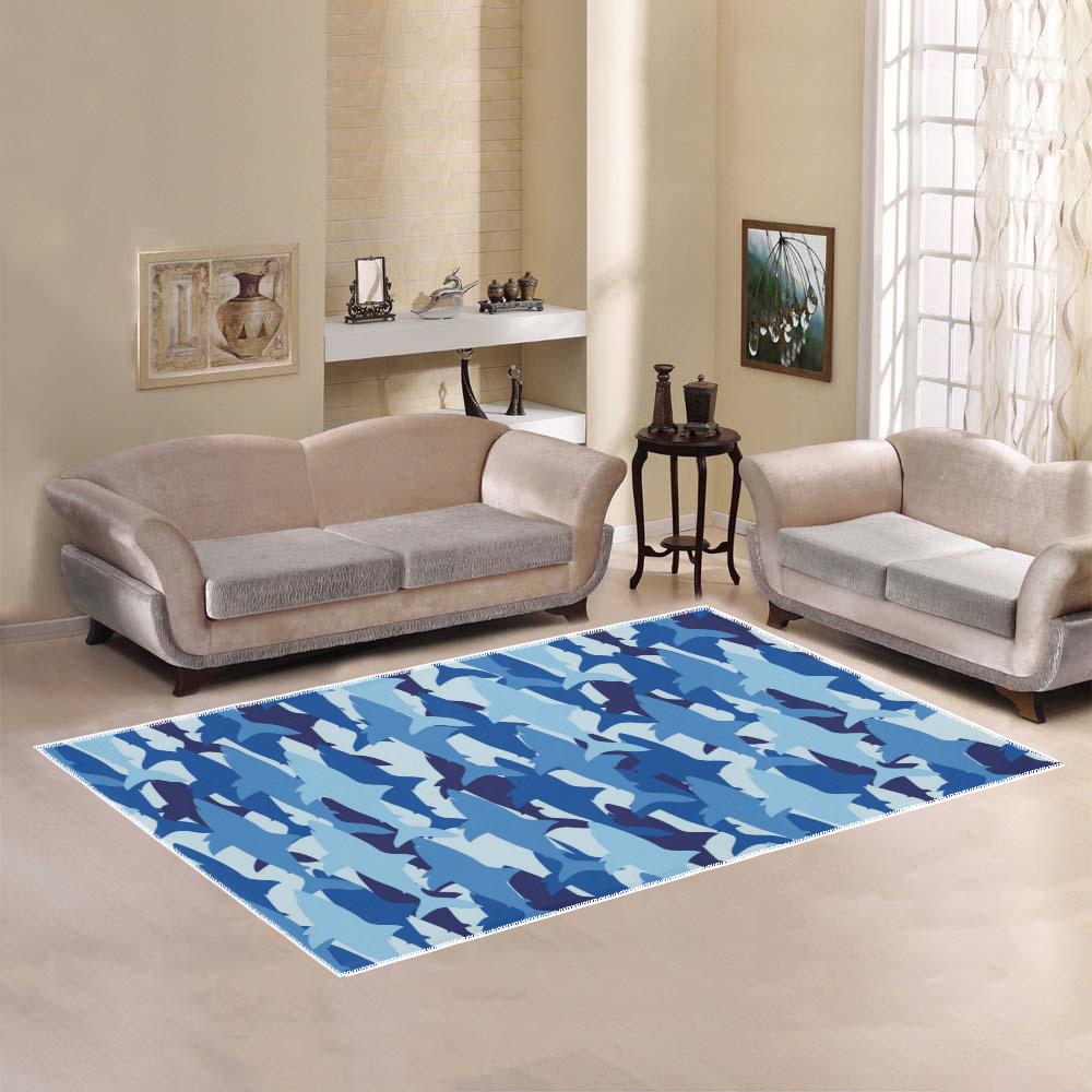 Shark Camouflage Area Rug