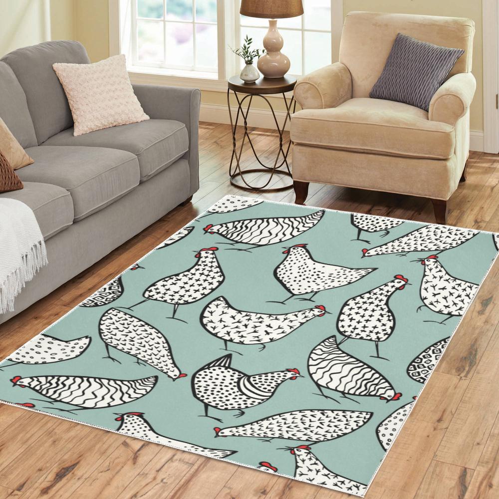 Chicken Hen Area Rug