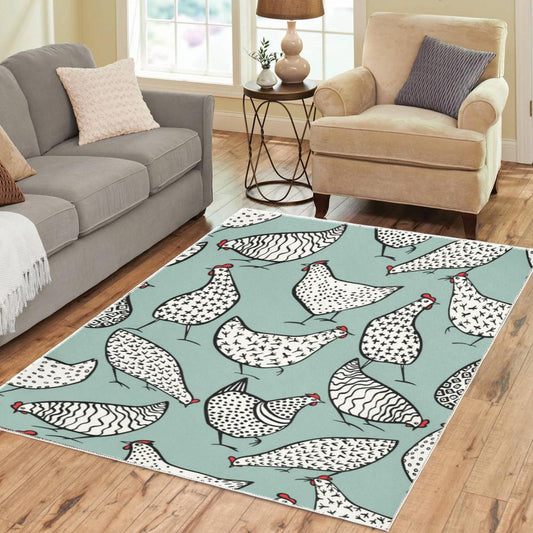 Chicken Hen Area Rug