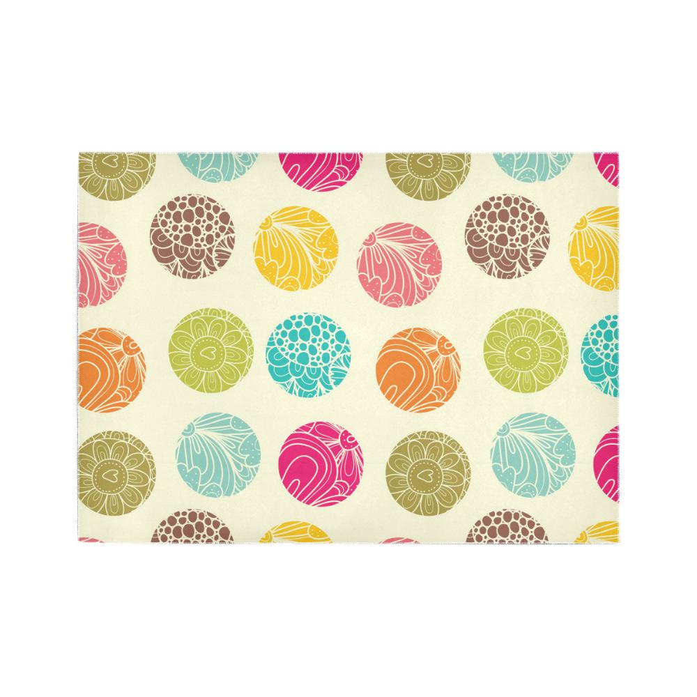 Polka Dot Tropical Plant Area Rug