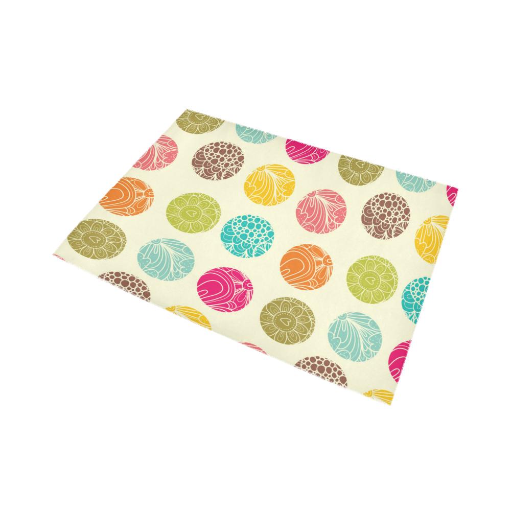 Polka Dot Tropical Plant Area Rug
