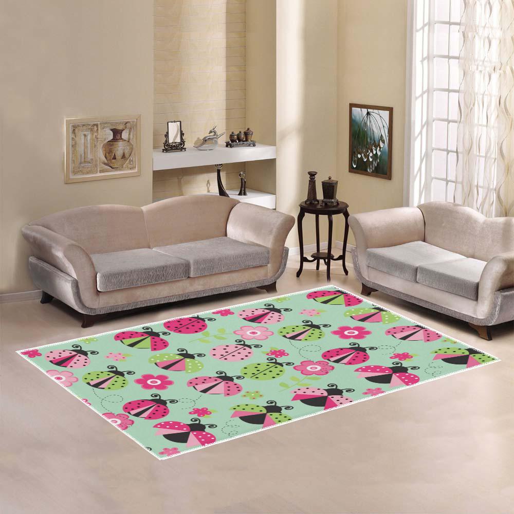 Ladybird Beetle Ladybug Area Rug