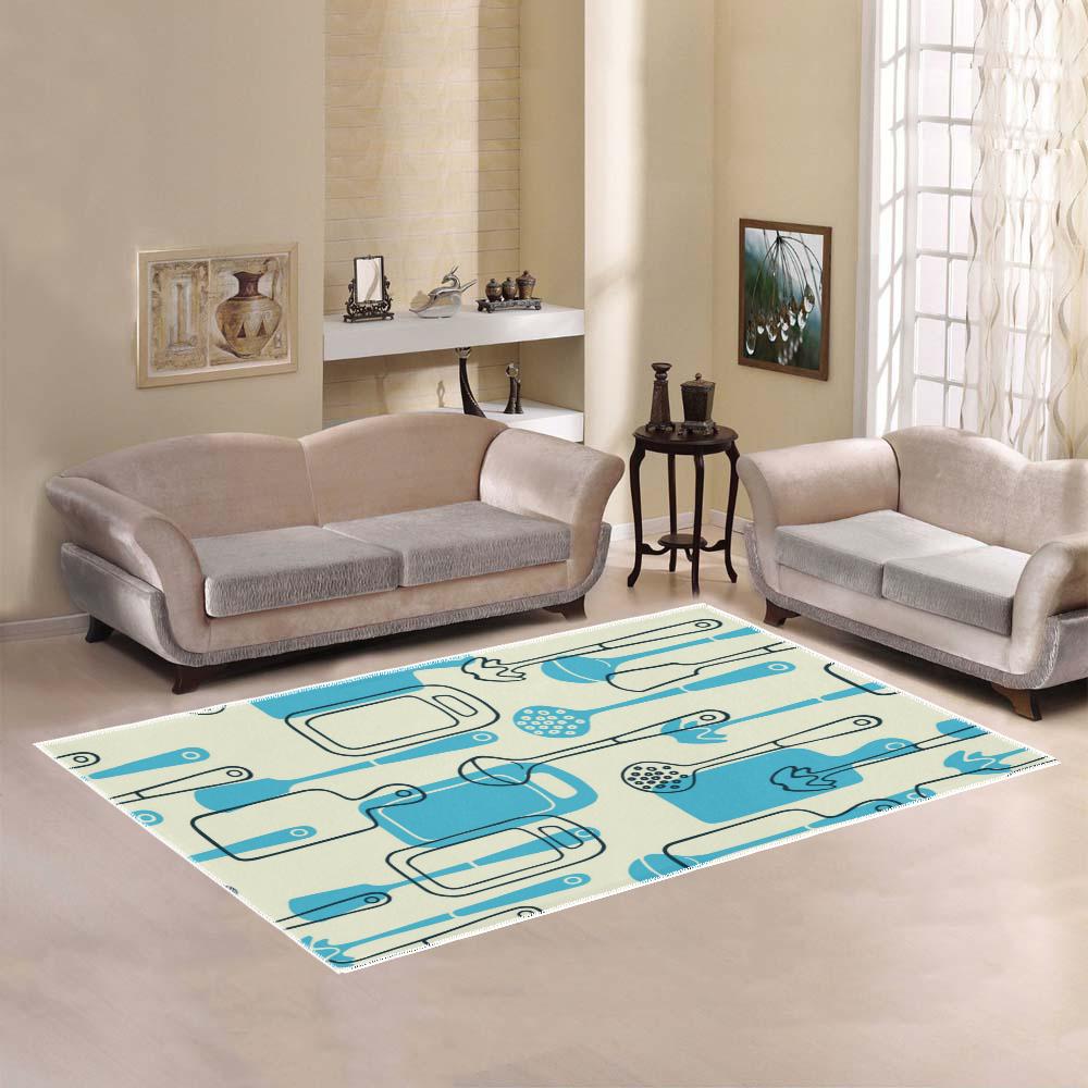 Cooking Pattern Area Rug