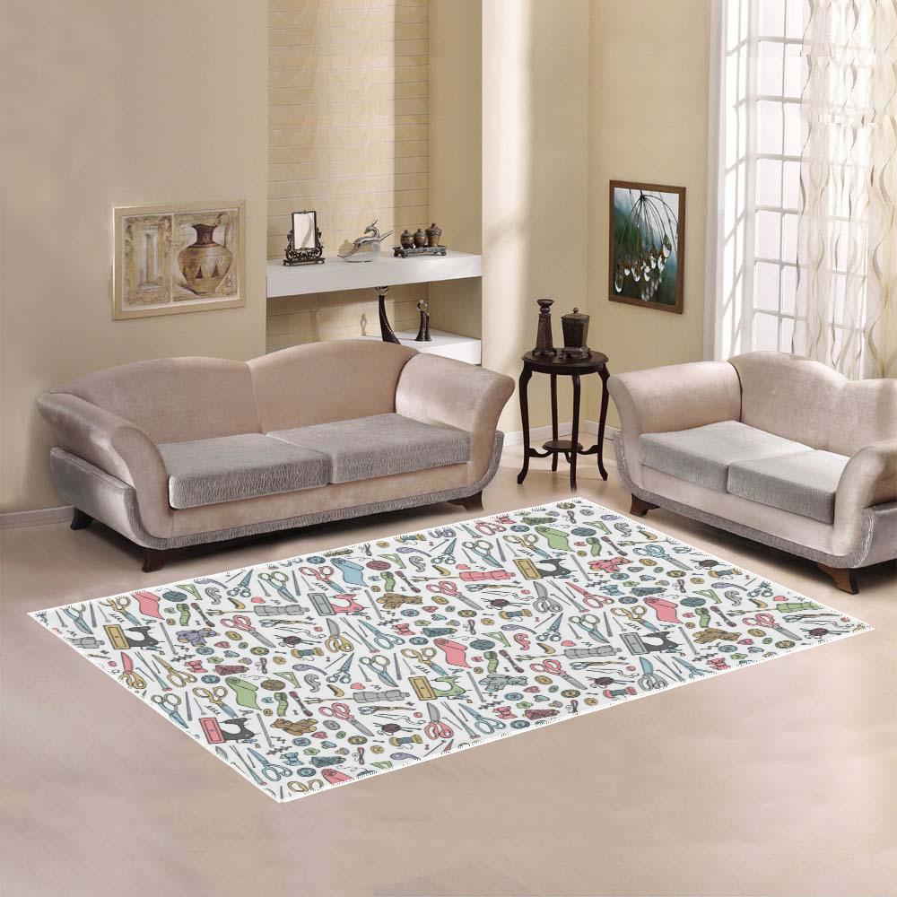 Sewing Pattern Area Rug