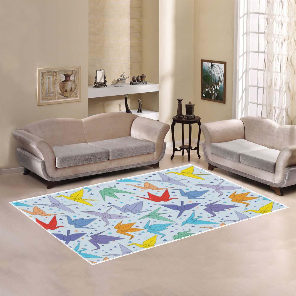 Orizuru Paper Crane Area Rug