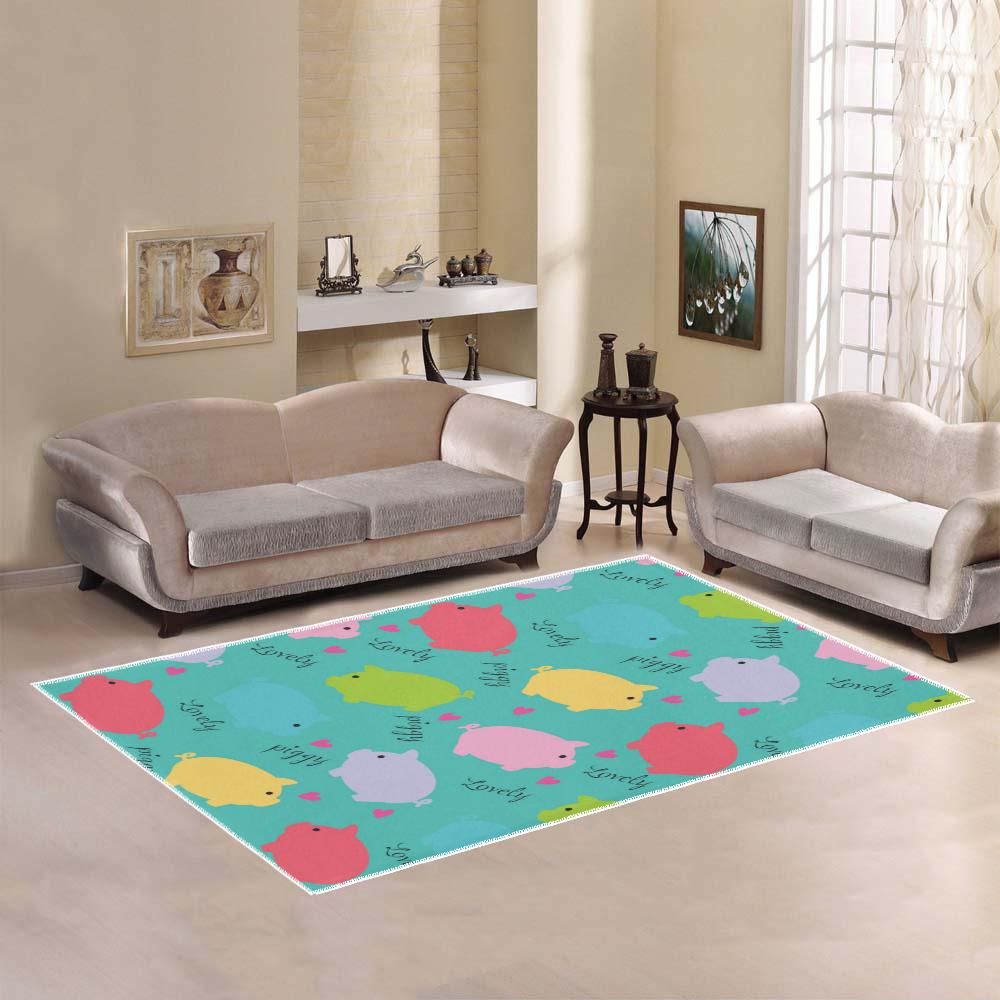 Pig Area Rug