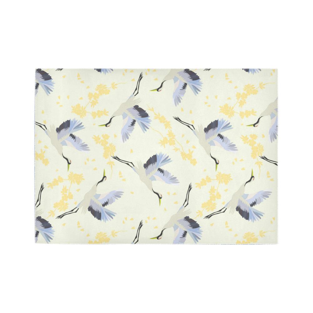 Japanese Red-crowned Crane Area Rug