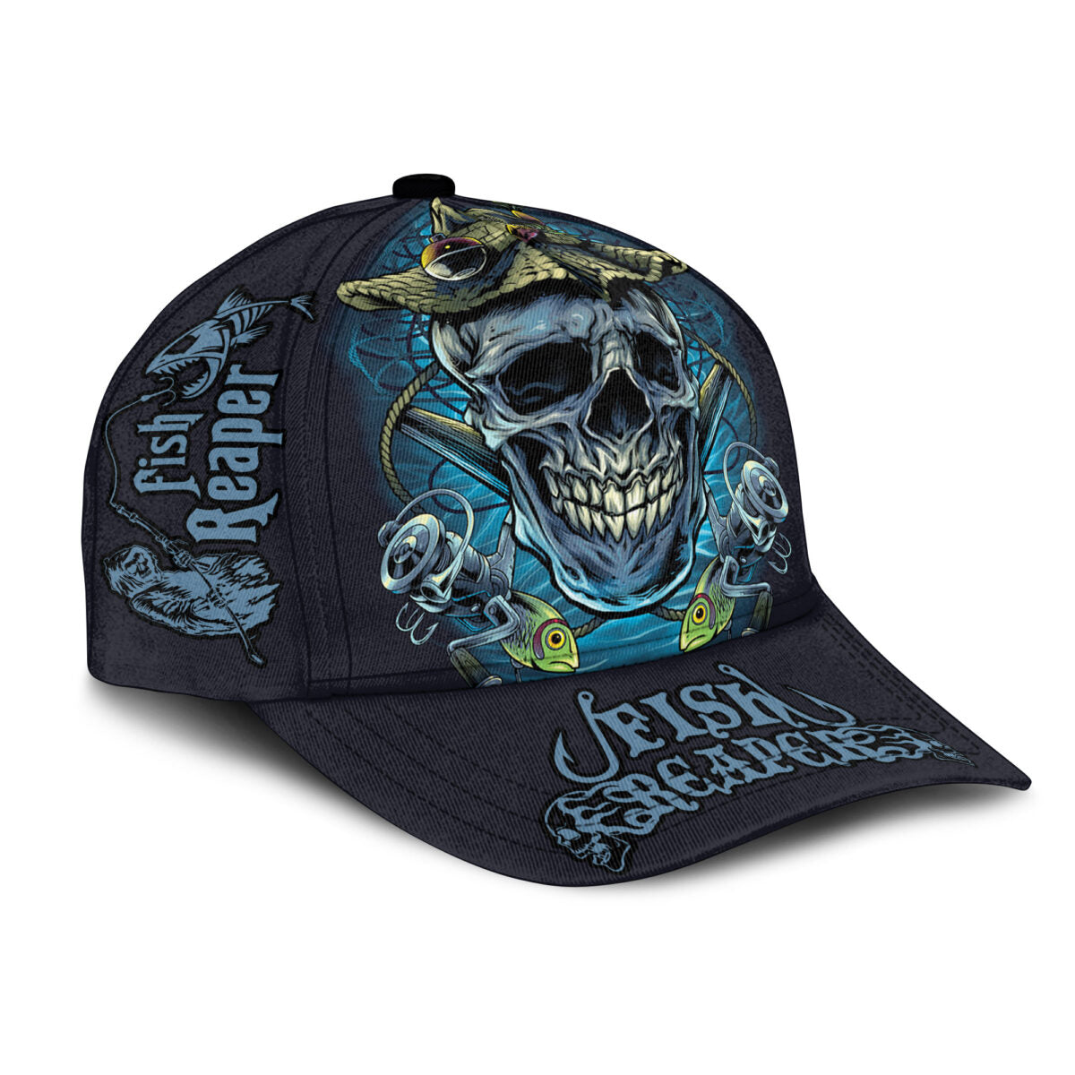 Love Skull Fishing Fish Reaper Classic Cap