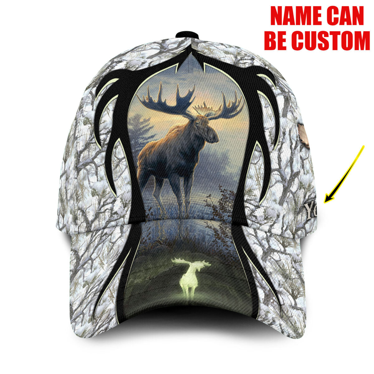 Personalize Winter Moose Classic Cap