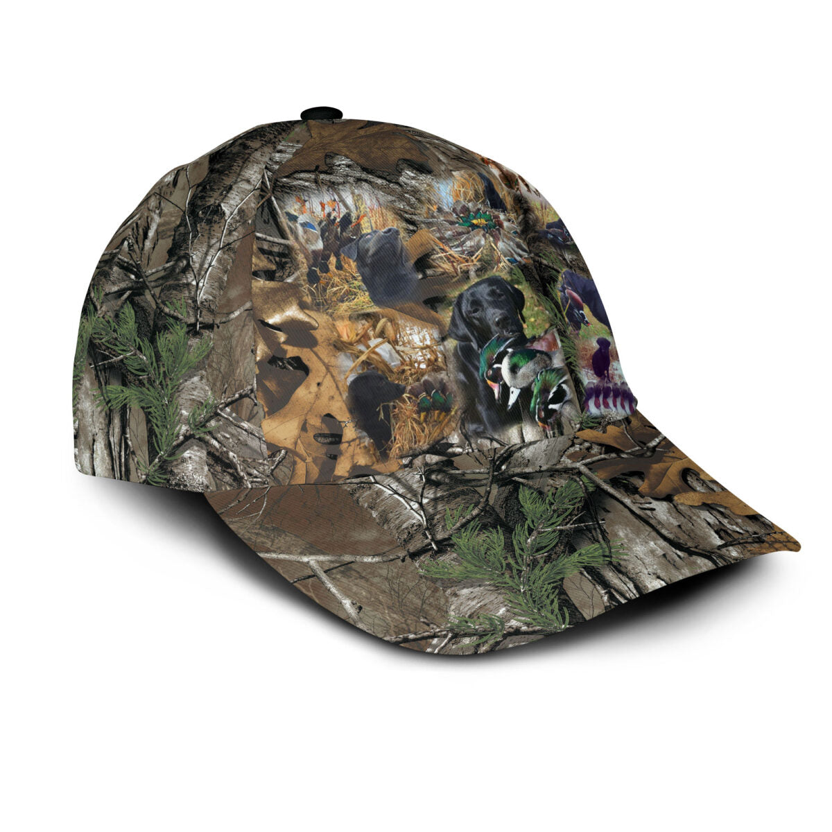 Camo Hunting Dog Classic Cap