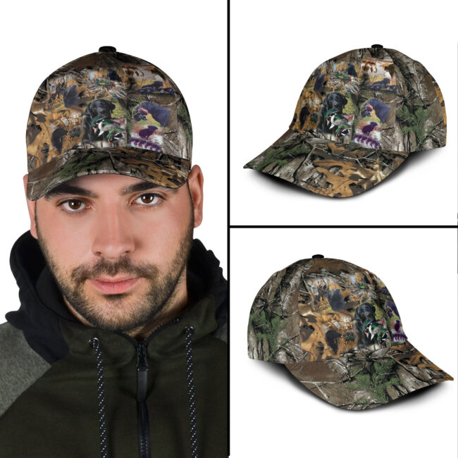 Camo Hunting Dog Classic Cap