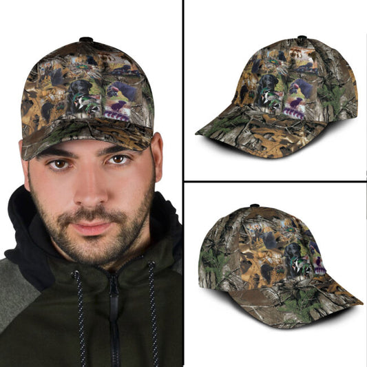Camo Hunting Dog Classic Cap