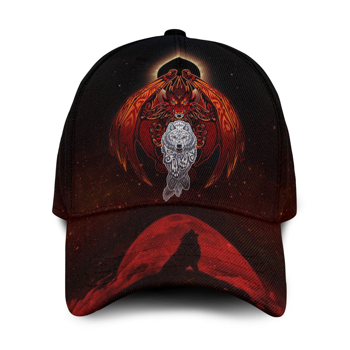 Love Dragon And Wolf Classic Cap