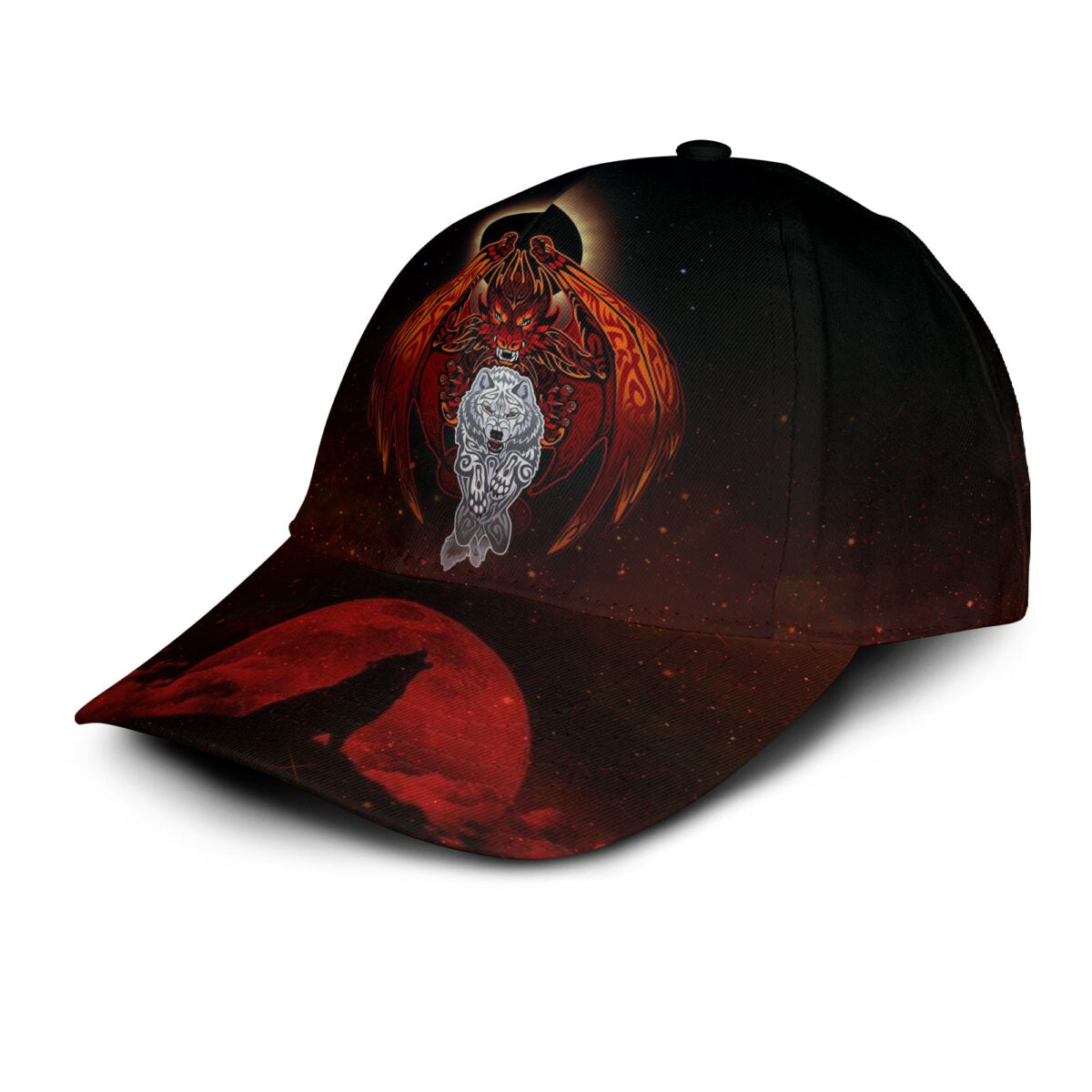 Love Dragon And Wolf Classic Cap