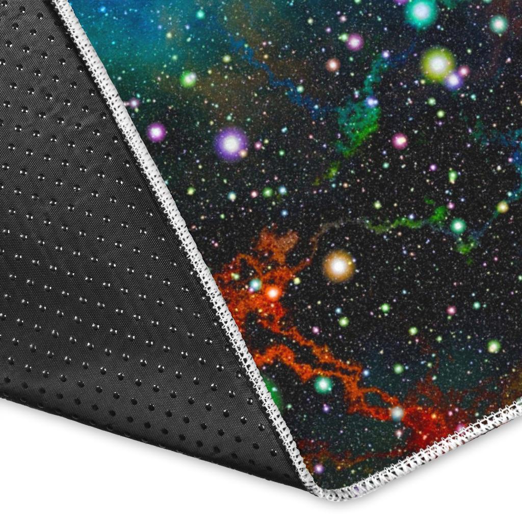 Abstract Colorful Galaxy Space Print Area Rug