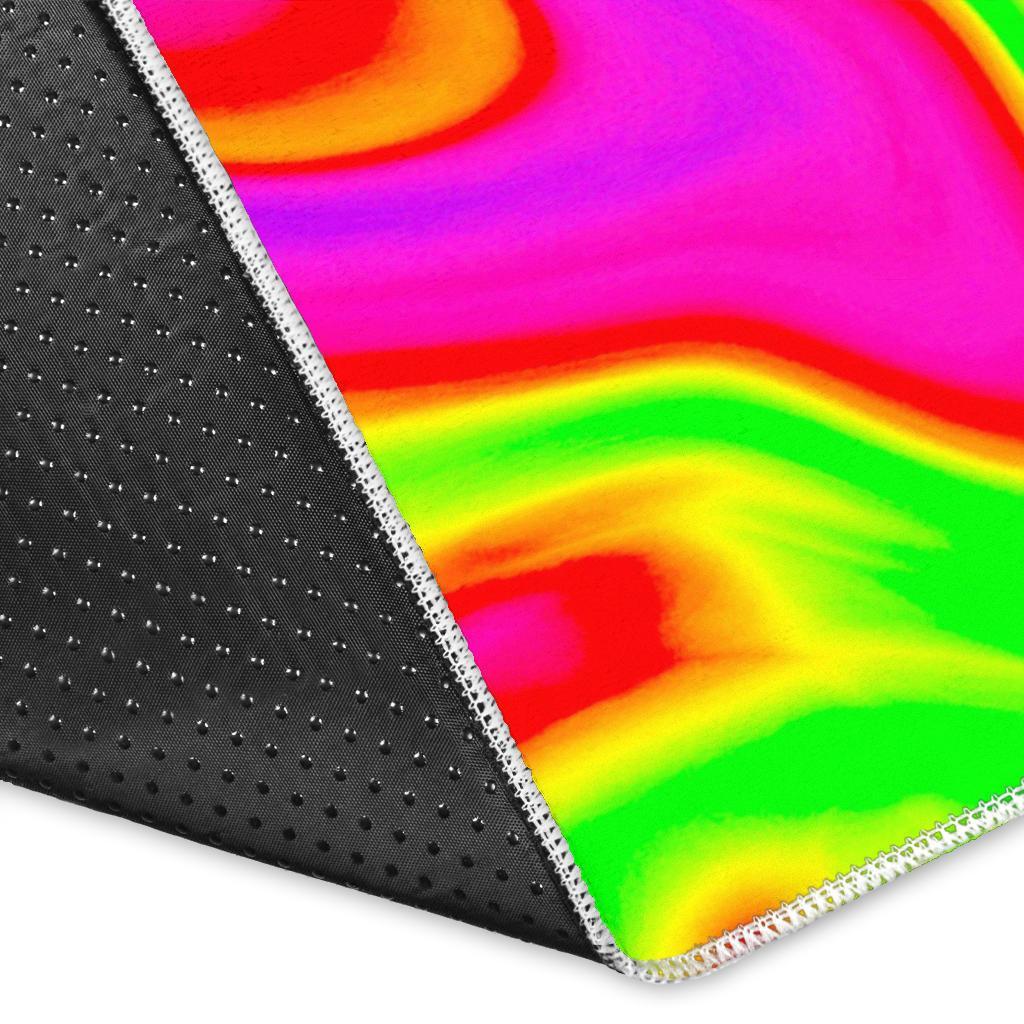 Abstract Colorful Liquid Trippy Print Area Rug