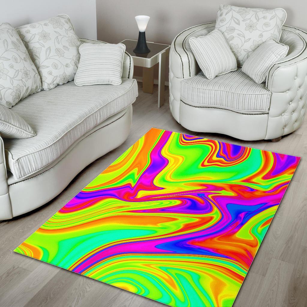 Abstract Liquid Trippy Print Area Rug