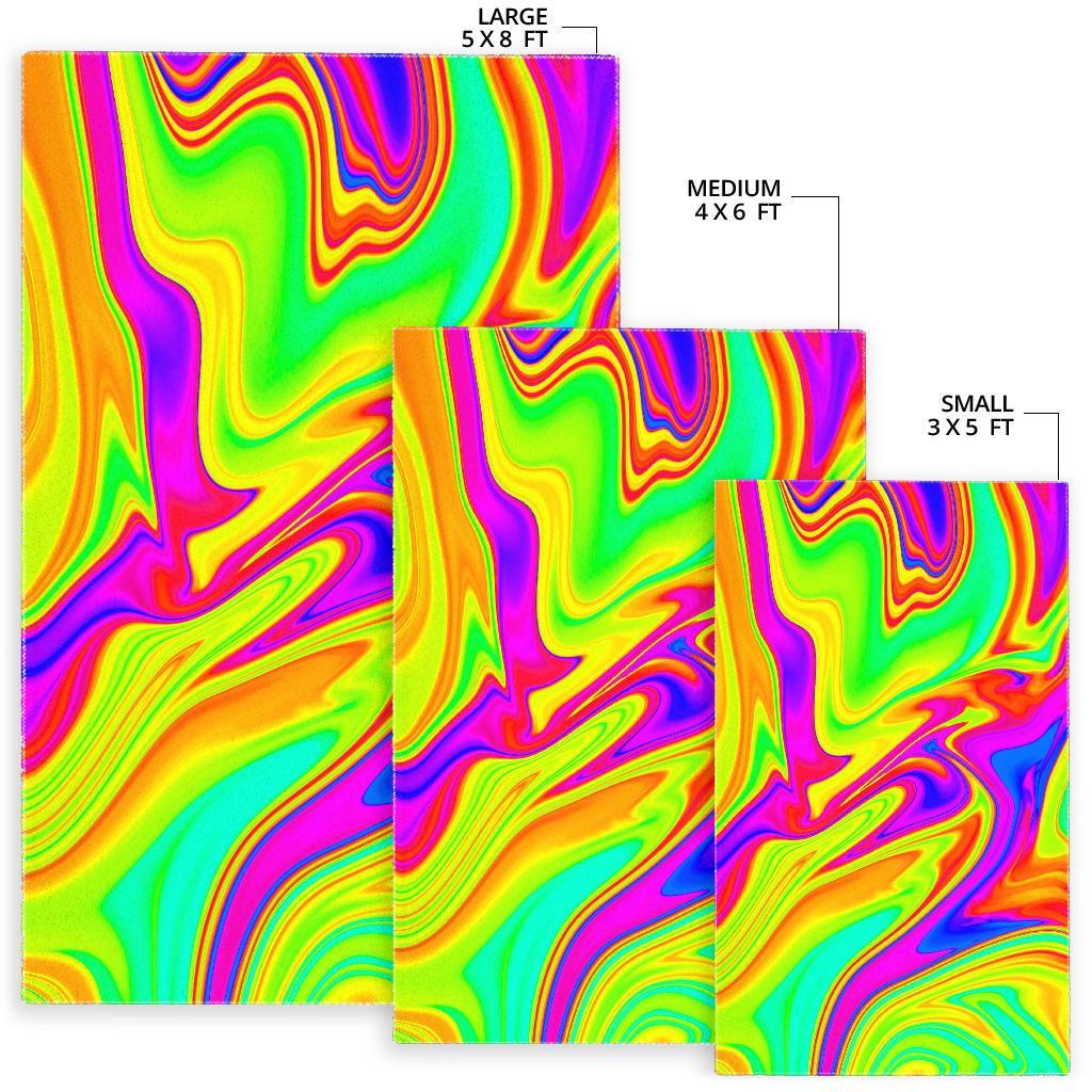 Abstract Liquid Trippy Print Area Rug