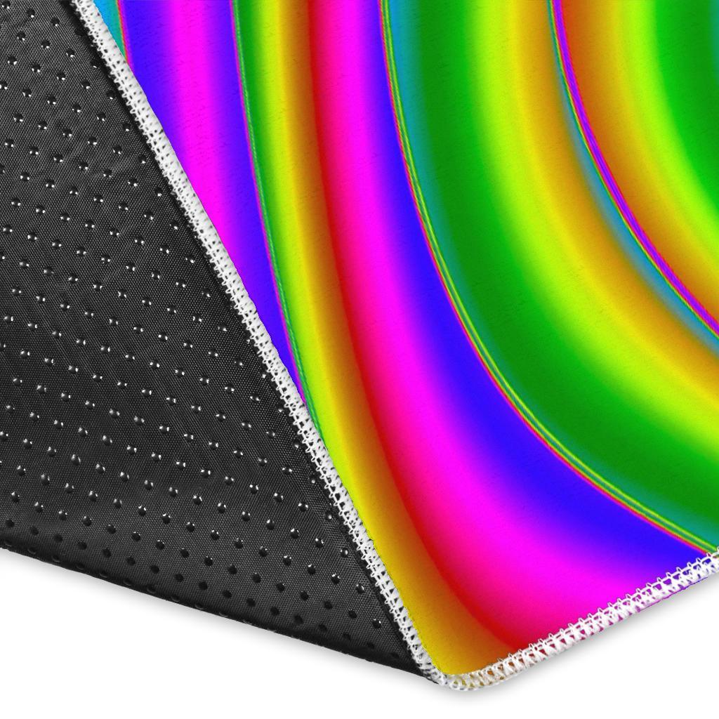 Abstract Neon Trippy Print Area Rug