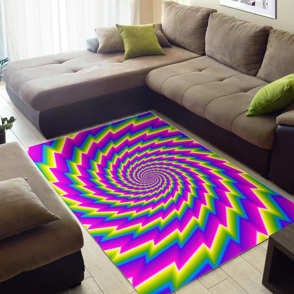 Abstract Twisted Moving Optical Illusion Area Rug