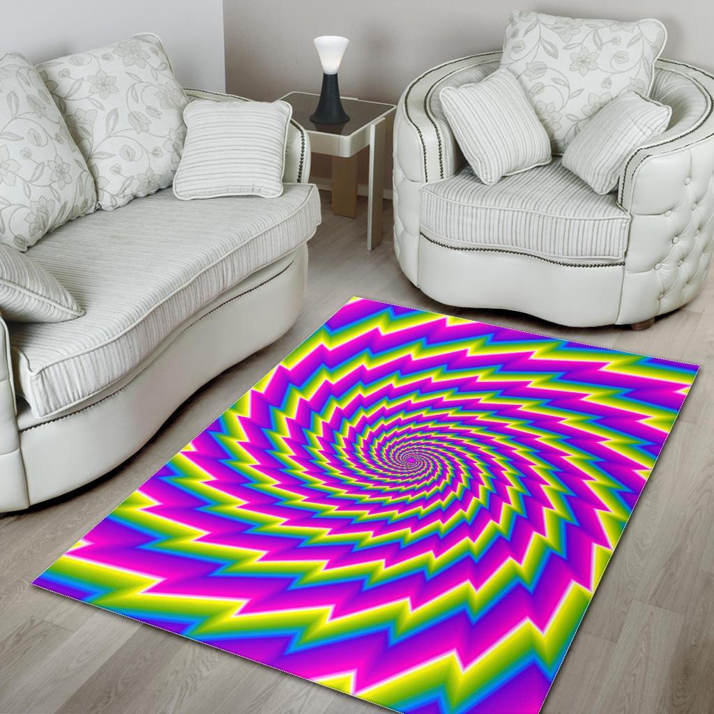 Abstract Twisted Moving Optical Illusion Area Rug