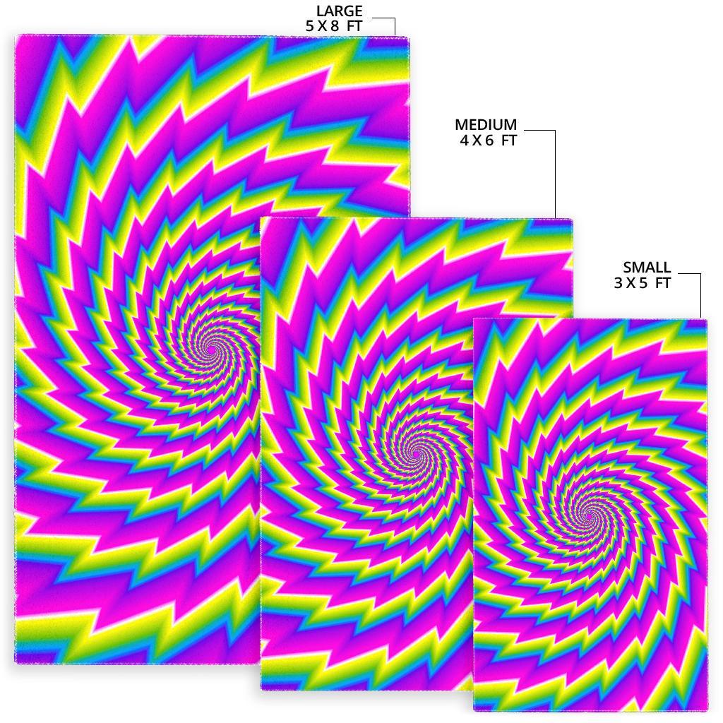 Abstract Twisted Moving Optical Illusion Area Rug