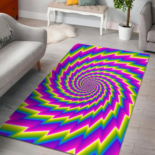 Abstract Twisted Moving Optical Illusion Area Rug