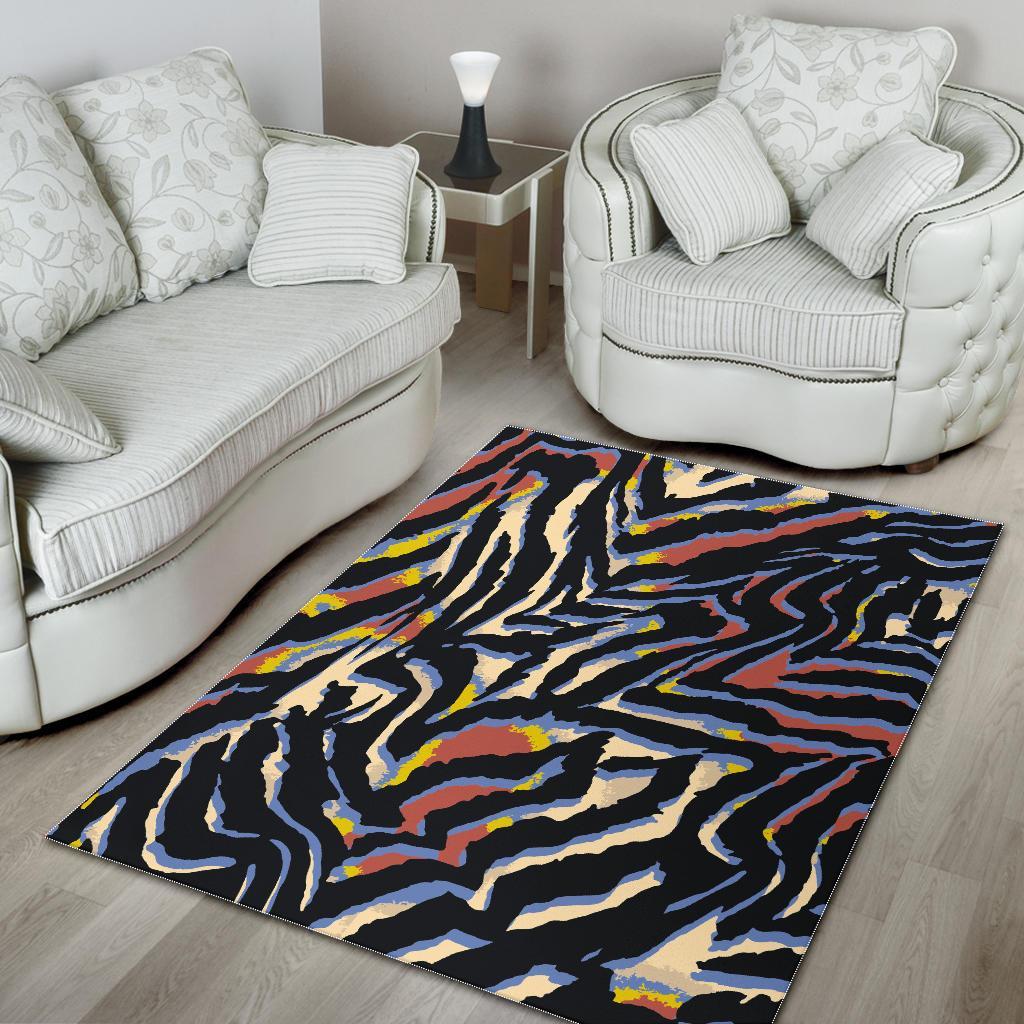 Abstract Zebra Pattern Print Area Rug