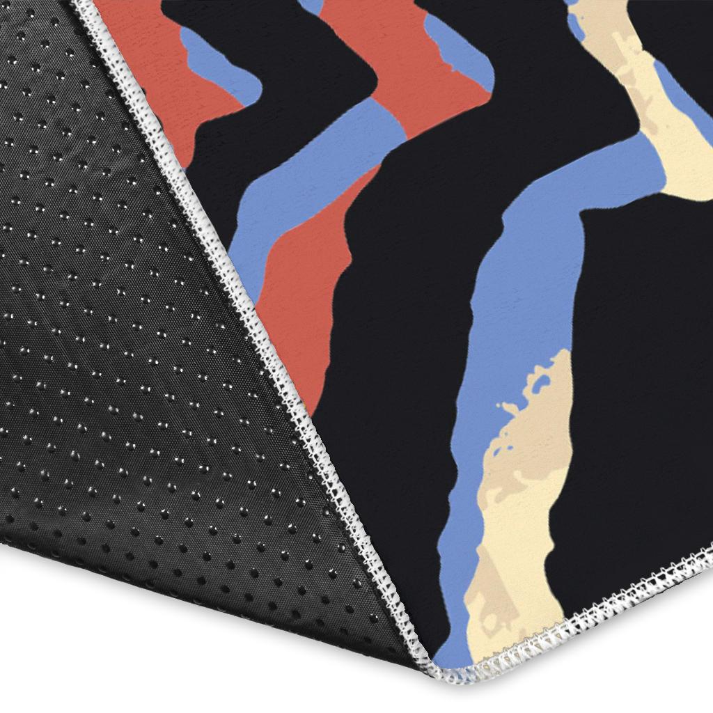 Abstract Zebra Pattern Print Area Rug