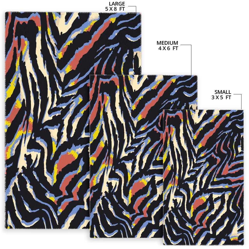 Abstract Zebra Pattern Print Area Rug