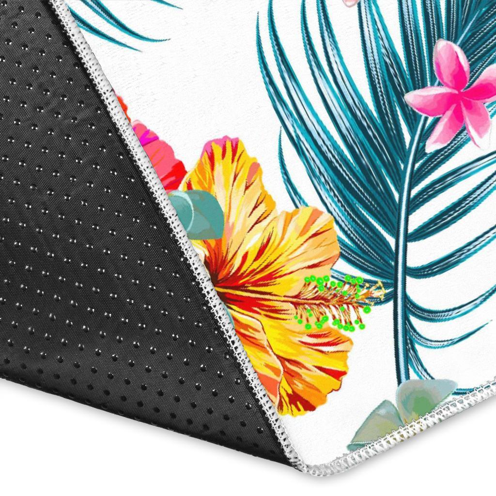 Aloha Hawaii Floral Pattern Print Area Rug