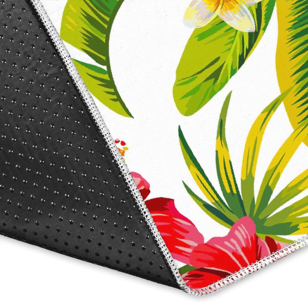Aloha Hibiscus Tropical Pattern Print Area Rug