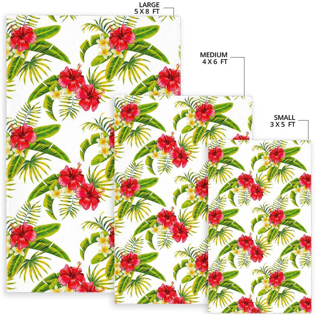 Aloha Hibiscus Tropical Pattern Print Area Rug