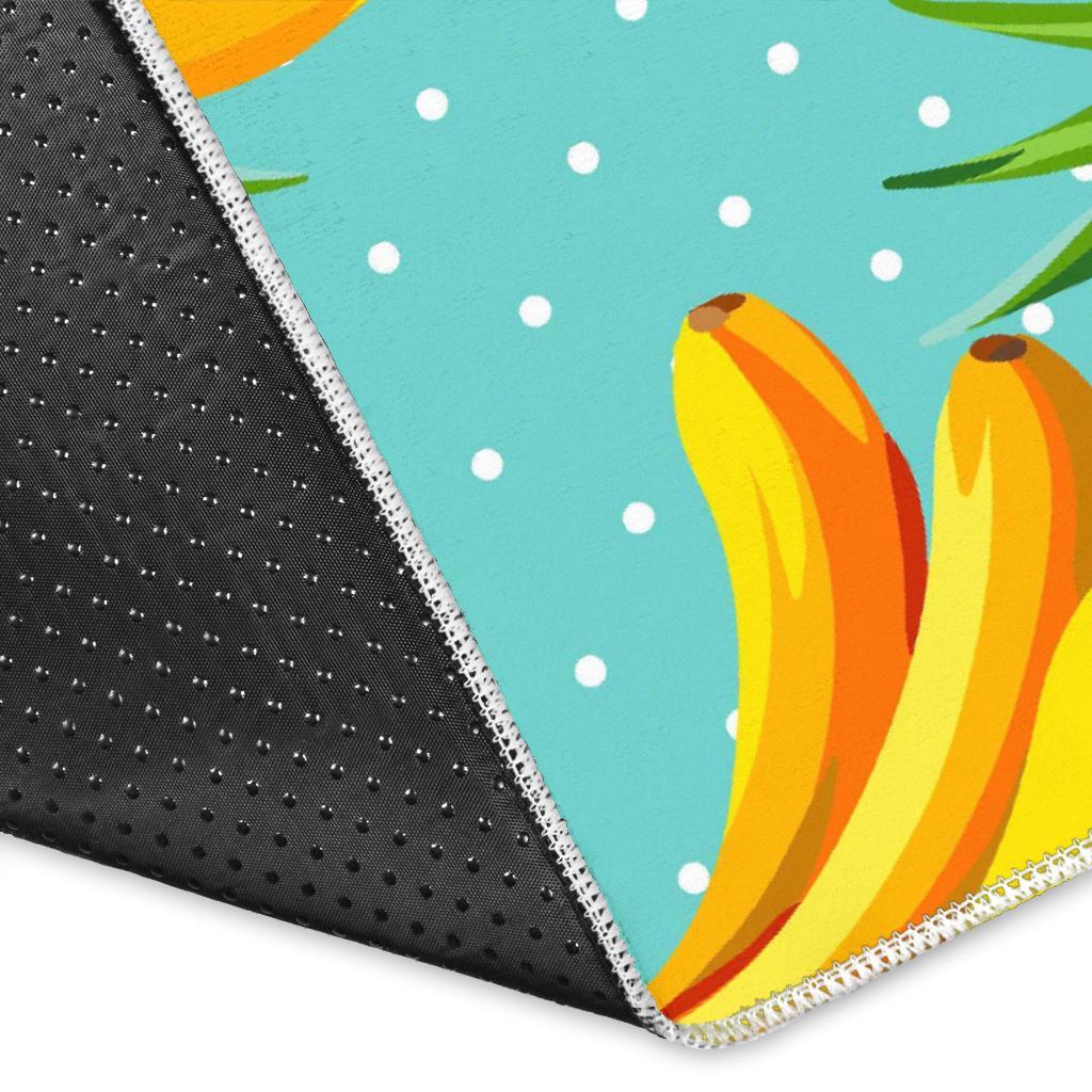 Banana Palm Leaf Pattern Print Area Rug