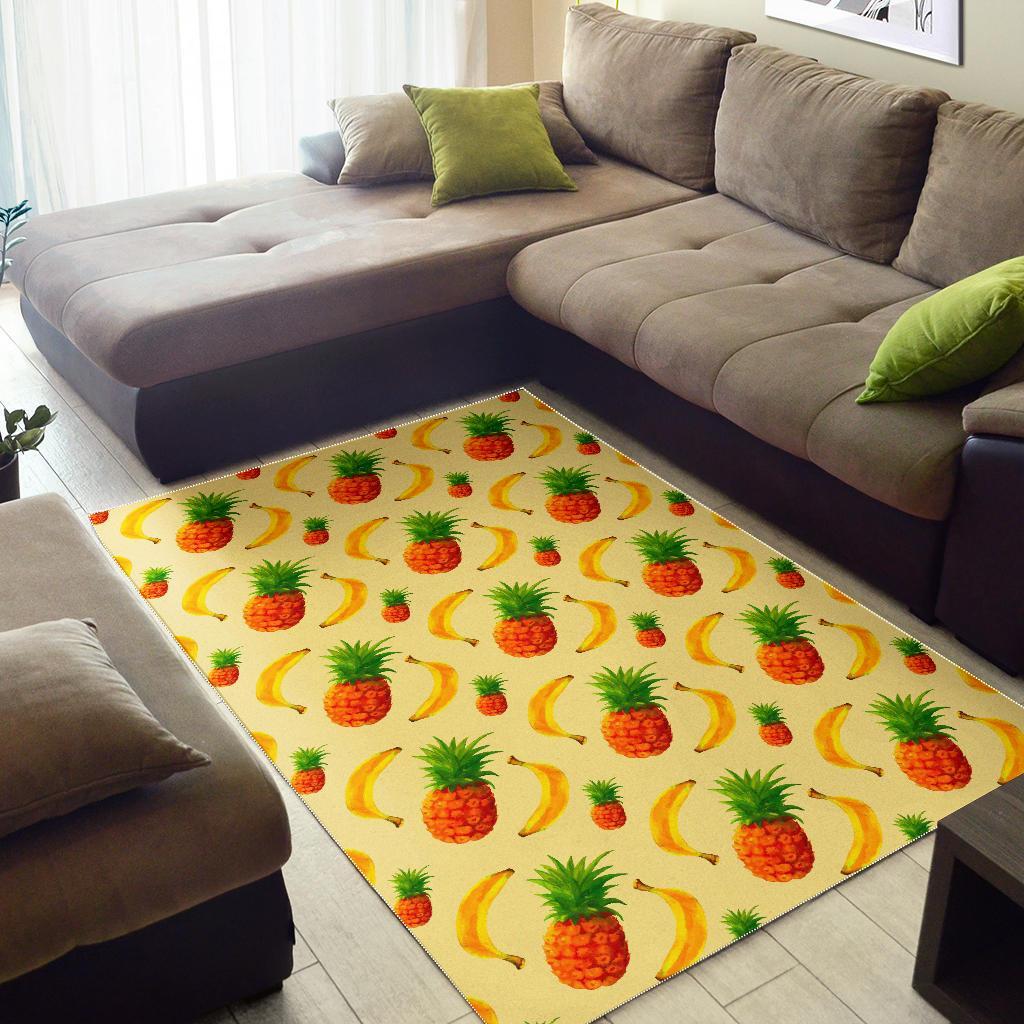 Banana Pineapple Pattern Print Area Rug
