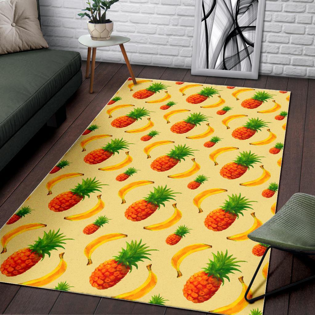 Banana Pineapple Pattern Print Area Rug