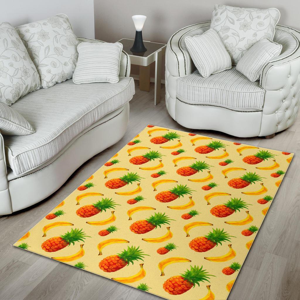 Banana Pineapple Pattern Print Area Rug