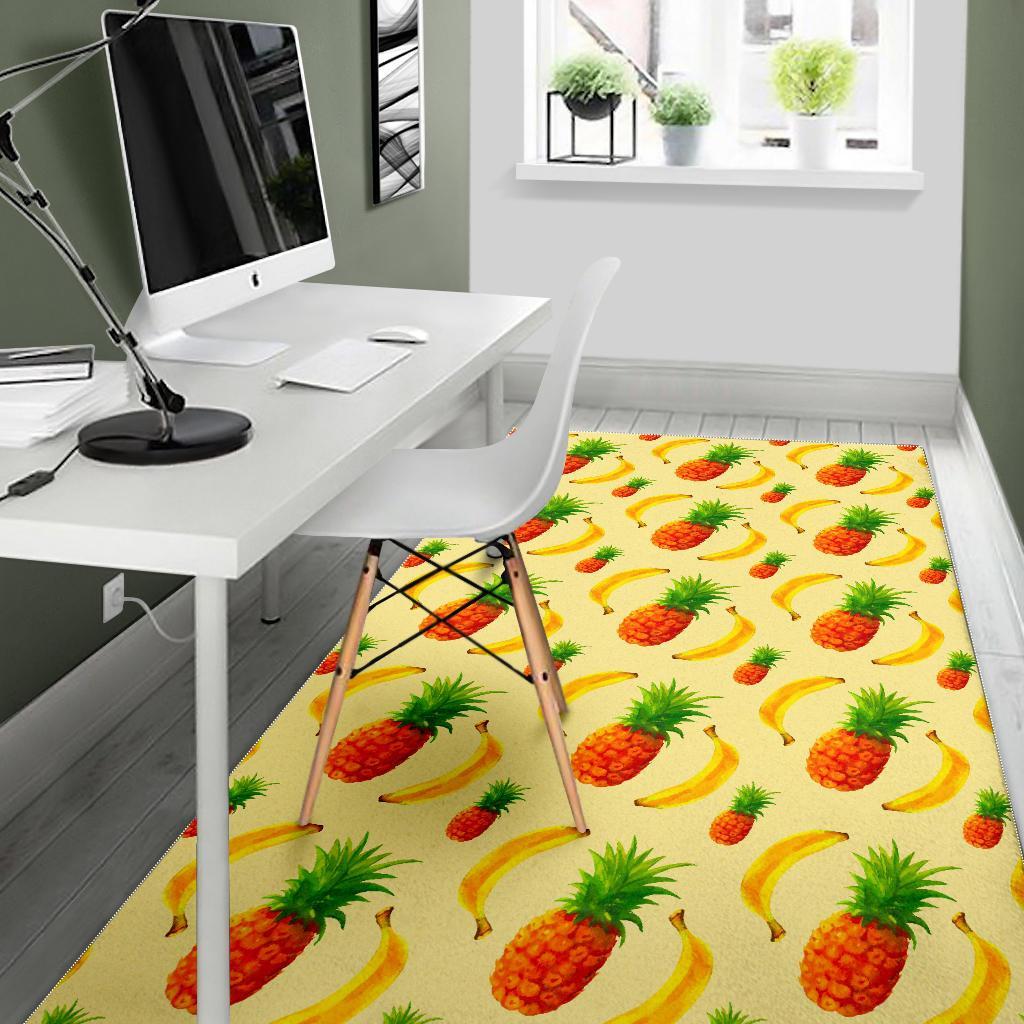 Banana Pineapple Pattern Print Area Rug