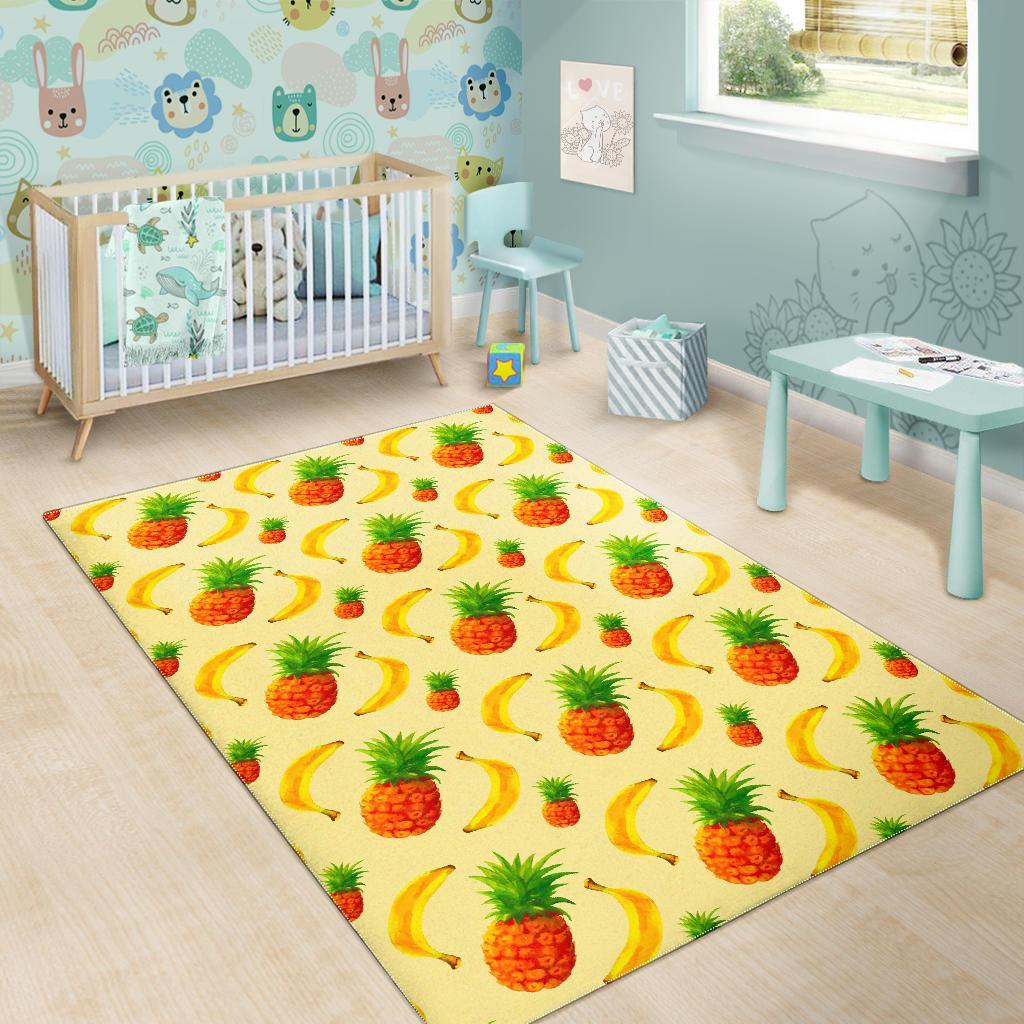 Banana Pineapple Pattern Print Area Rug