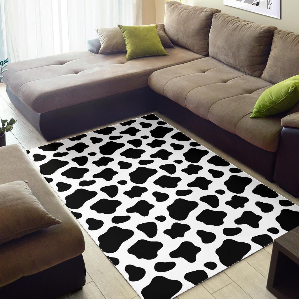Black And White Cow Print Area Rug