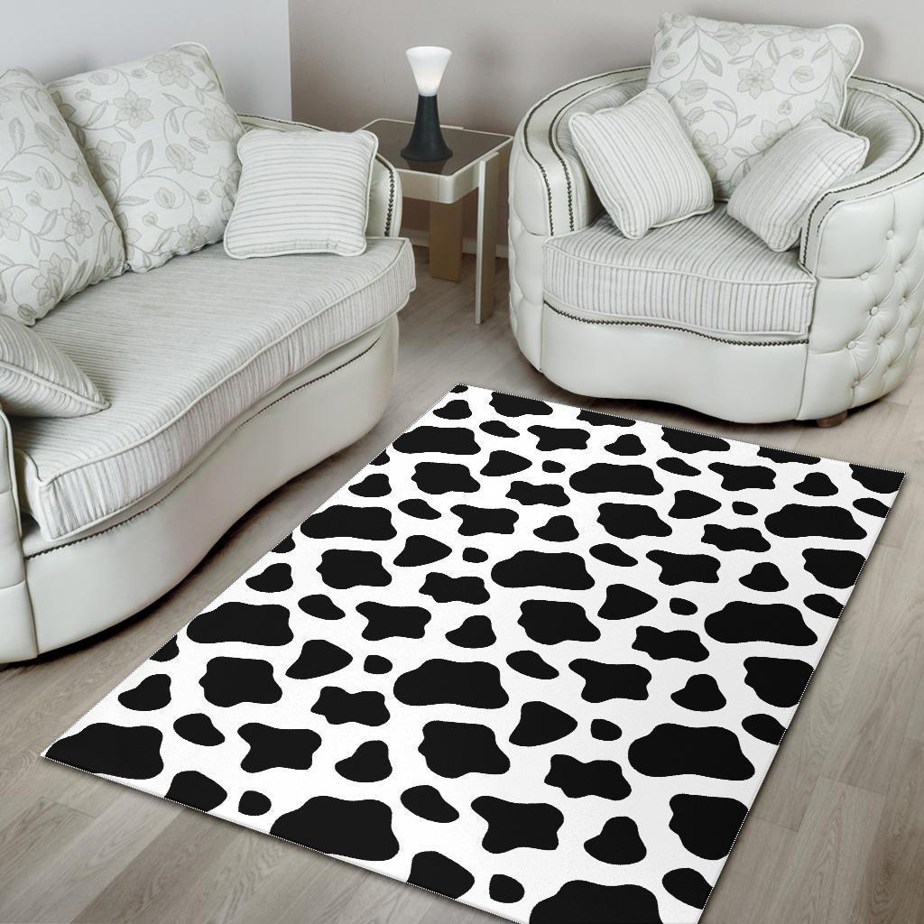 Black And White Cow Print Area Rug