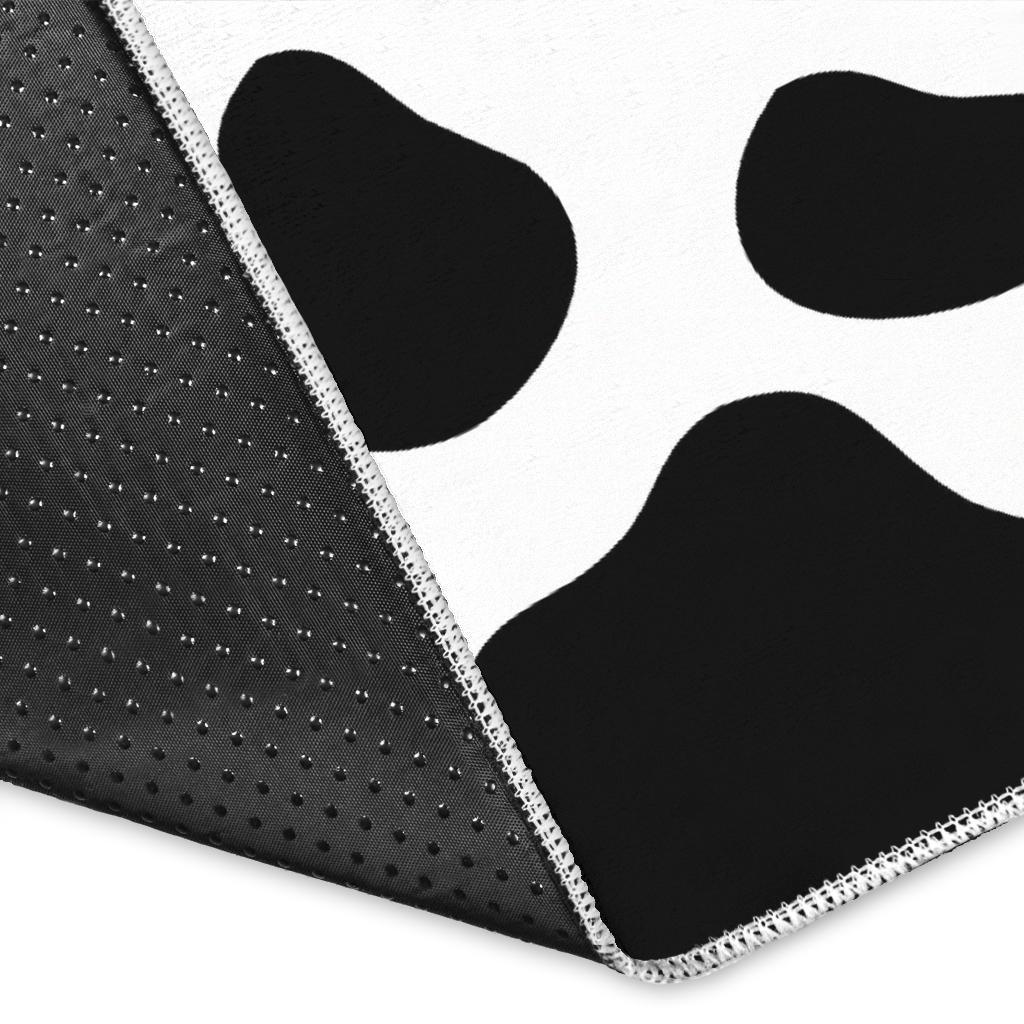 Black And White Cow Print Area Rug
