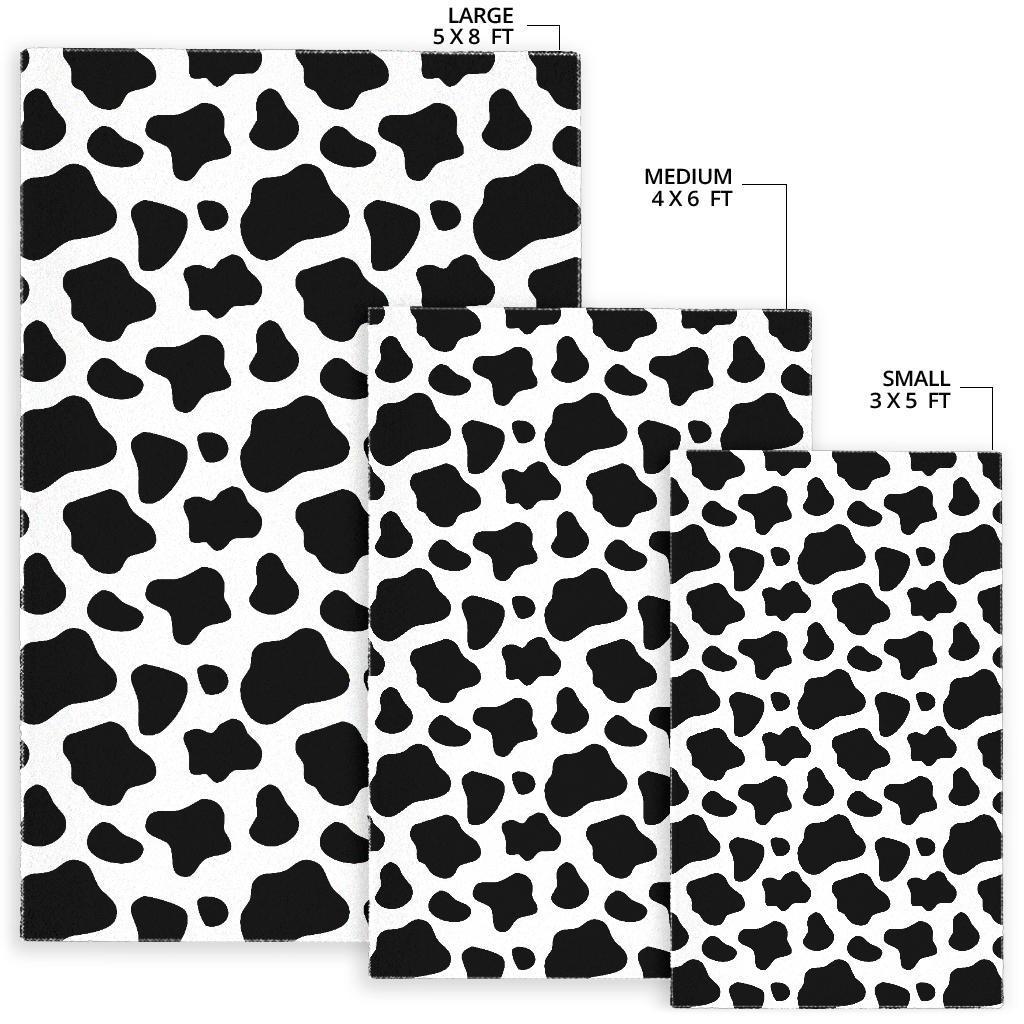 Black And White Cow Print Area Rug