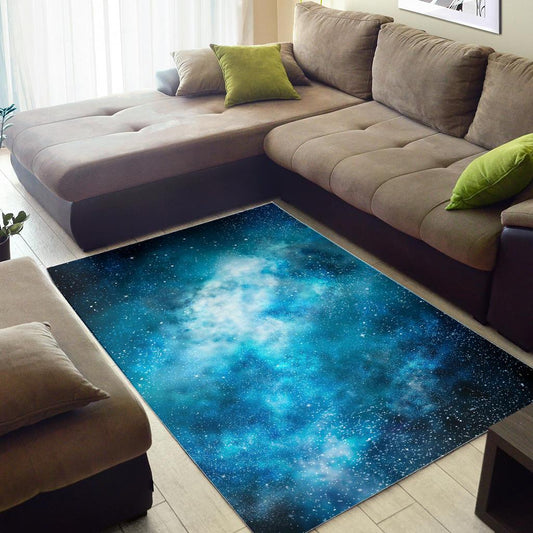 Blue Sky Universe Galaxy Space Print Area Rug